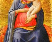 圣母玛利亚和孩子，一个失踪的多联画屏中央面板 - 弗拉·安吉利科